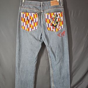 VINTAGE Y2K COOGI EMBROIDERED JEANS SIZE 36×33 (Needs Love READ Disc)